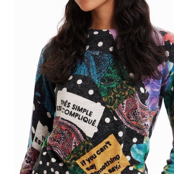Desigual Sweaters - Desigual by C. LaCroix “Spice” Sweater L